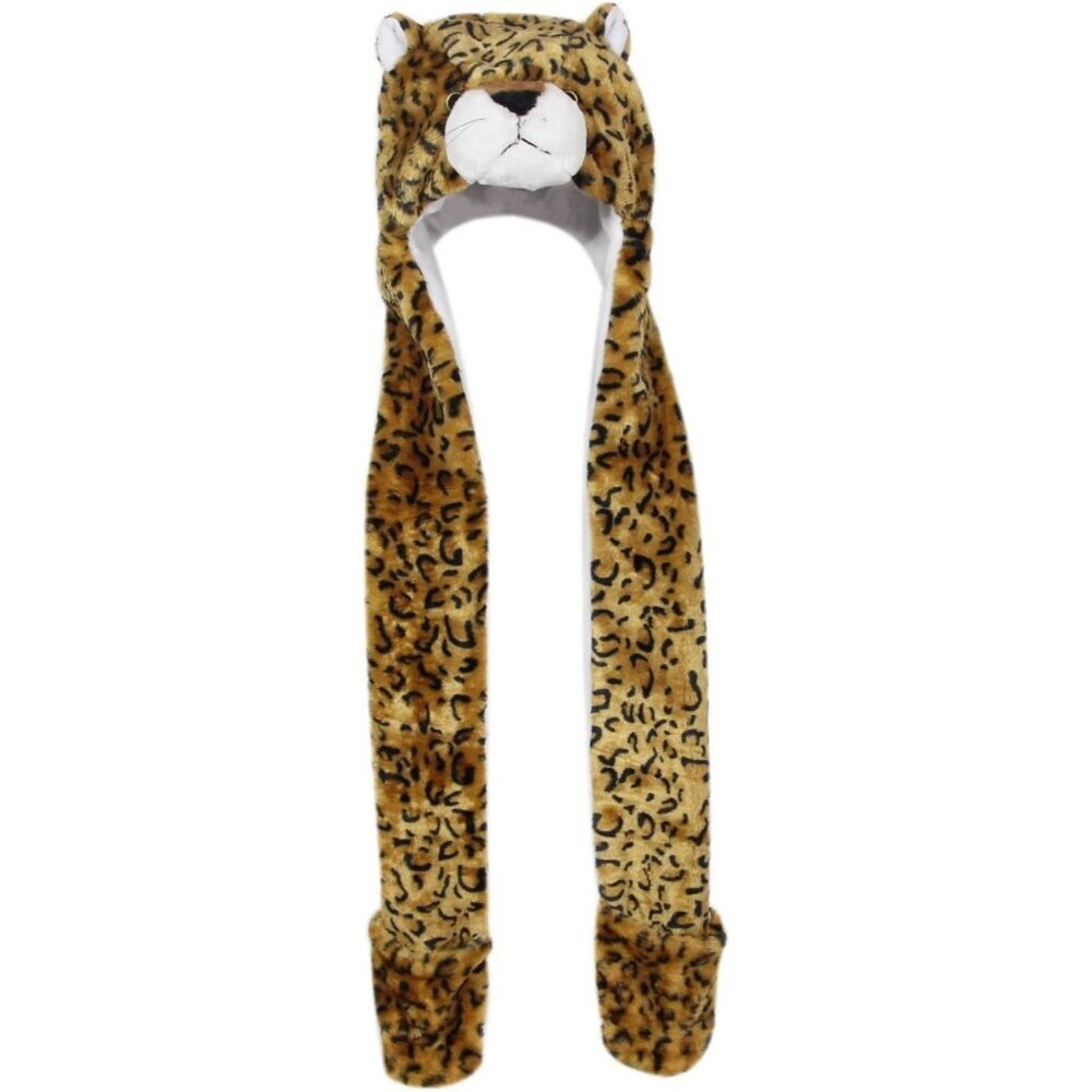 Kids Brown Leopard Animal Hat e Fits All Adults /Soft, Warm Beanie Hat